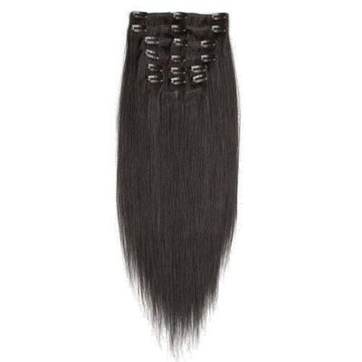 Fashiongirl Clip-in Extensions #60 Platinblond - 65 cm #1B Tiefschwarz 50 Schwarz Image