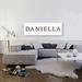 ARTCANVAS DANIELLA Girls Name - Wrapped Canvas Panoramic Textual Art Print Canvas, Wood in Black/Indigo/Red | 24 H x 72 W x 1.5 D in | Wayfair