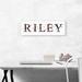 ARTCANVAS RILEY Girls Name - 3 Piece Wrapped Canvas Panoramic Textual Art Print Set Canvas, Wood in White | 12 H x 36 W x 1.5 D in | Wayfair