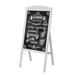 UNHO Wood Magnetic Free-Standing Chalkboard, 35.4" x 16.7" High Pressure Laminate/Wood in Gray | 35.4 H x 16.7 W x 2 D in | Wayfair ZJJ195-GY