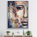 East Urban Home Portrait of a Young Woman IV - Painting Print on Canvas Canvas, Wood in Gray/White | 46 H x 36 W x 1.5 D in | Wayfair