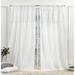Nicole Miller New York Dunbar Light Filtering Rod Pocket Curtain Panels Polyester in White | 96 H in | Wayfair YB013666DSNME1 A201