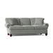 Canora Grey 88" Rolled Arm Sofa w/ Reversible Cushions Wood/Velvet/Polyester in Brown | 36 H x 88 W x 44 D in | Wayfair