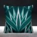 East Urban Home Glenshire Outdoor Square Pillow Cover & Insert Polyester/Polyfill blend in Green/Blue | 15 H x 15 W x 4.3 D in | Wayfair