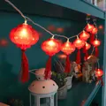 Lanterne rouge chinoise traditionnelle pour la décoration du festival du Nouvel An ficelle de