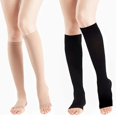 Bas de soutien du genou à compression élevée pour hommes et femmes bas souples pour varices