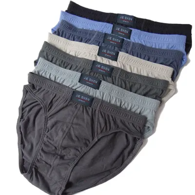 Lot de 5 slips 100% coton pour hommes sous-vêtements confortables M/L/XL/2XL/3XL/4XL/5XL