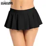 Minijupe de pom-pom girl pour femmes uniforme d'écolière sexy mini jupe plissée taille basse