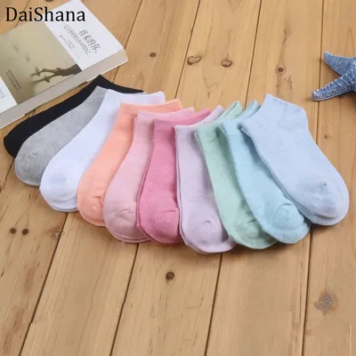 DaiShana – chaussettes de cheville colorées pour femmes 20 pièces = 10 paires/lot nouvelle mode