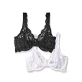 Soutien-gorge transparent en dentelle pour femme bralette fine à armatures soutien-gorge push-up