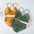 Ensembles de soutien-gorge en dentelle pour femmes sous-vêtements sans couture culotte rembourrée