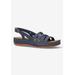 Wide Width Women's Kehlani Sandals by Easy Street in Navy (Size 9 1/2 W)