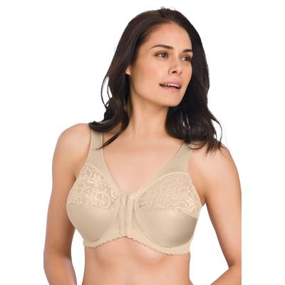 Plus Size Women's Glamorise® Magic Lift® Front-Close Support Wireless Bra 1200 by Glamorise in Beige (Size 58 C)