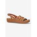 Wide Width Women's Kehlani Sandals by Easy Street in Tan (Size 8 W)