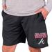 Men's Concepts Sport Charcoal Atlanta Braves Bullseye Knit Jam Shorts