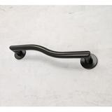 CSI Bathware Right Hand Grab Bar Metal in Black | 4 H x 1.25 D in | Wayfair BAR-MWR18-TW-125-MB