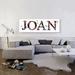 ARTCANVAS JOAN Girls Name - Wrapped Canvas Panoramic Textual Art Print Canvas, Wood in Blue/Green/Red | 20 H x 60 W in | Wayfair ACIGRL101-1L-60x20