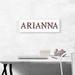 ARTCANVAS ARIANNA Girls Name - Wrapped Canvas Panoramic Textual Art Print Canvas, Wood in White | 24 H x 36 W x 1.5 D in | Wayfair