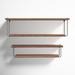 Birch Lane™ 2 Piece Accent Shelf Wood/Metal in Brown | 10.5 H x 36 W x 10.5 D in | Wayfair BL19855 32022862