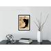 Buy Art For Less Black Cat by Ed Capeau - Painting Print Paper in Black/Brown/Green | 16.5 H x 13.5 W x 1 D in | Wayfair IF EDC373 14x11 1.25 Black