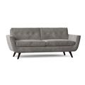 Poshbin Callie 85" Wide Square Arm Sofa w/ Reversible Cushions in Brown | 36 H x 85 W x 37 D in | Wayfair 1001-MARBUR-WAL-Standard