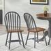 Red Barrel Studio® Tolman Solid Wood Windsor Back Side Chair Wood in Gray | 36.5 H x 19.75 W x 18.5 D in | Wayfair 8451D78566A146C588F223297E2A89F3