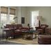 Bradington-Young Richardson 91" Genuine Leather Rolled Arm Sofa Genuine Leather in Brown | 34.5 H x 91 W x 41 D in | Wayfair