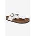 Women's Crawford Sandal by White Mountain in White Leather (Size 9 M)