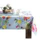 Maison d' Hermine Tablecloth 100% Cotton Table Cover Decorative Washable Square Easter Tablecloths for Kitchen, Dining, Buffet Parties & Camping, Jardin D'Ete - Mint - Spring/Summer (140cm x 180cm)