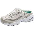 Skechers Sport Women's D'Lites White/Vapor/Silver Slip-On Mule Sneaker 8 W US