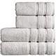 Christy Antalya Large Bath Towels | Set of 4 | 100% Turkish Cotton | 600GSM | Soft Plush Luxury Towel Set | 2 Bath Towels 2 Hand Towels | Quick Dry | Lunar Grey