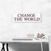 ARTCANVAS CHANGE THE WORLD Girls - Wrapped Canvas Panoramic Textual Art Print Canvas, Wood in White | 12 H x 36 W x 0.75 D in | Wayfair