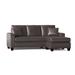 Brown Sectional - Mercury Row® Morpheus 2 - Piece Chaise Sectional Faux Leather/Polyester | 36 H x 82 W x 59 D in | Wayfair