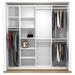 Latitude Run® Crissey Closet System Manufactured Wood in Brown/White | 93 H x 93.75 W x 14 D in | Wayfair 5088933F75484D0D8D4657E5342B1E06