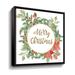 The Holiday Aisle® Merry Christmas Cardinal Wreath by Cindy Jacobs - Graphic Art Print on Canvas in Green/Red/White | 18 H x 18 W x 2 D in | Wayfair