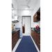 White 36 x 0.35 in Indoor/Outdoor Area Rug - George Oliver Geometric Dark Blue Slip Resistant Indoor/Outdoor Hard Pile Rugs Polyester | Wayfair