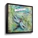 August Grove® Free to Fly by Britt Hallowell - Graphic Art Print on Canvas in Blue/Green | 24 H x 24 W x 2 D in | Wayfair