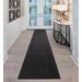 Black 96 x 26 x 0.2 in Area Rug - Ebern Designs Solid Color Charcoal Low Pile Slip Resistant Rugs Polyester | 96 H x 26 W x 0.2 D in | Wayfair