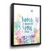 Winston Porter Home is Wherever You are by Portfolio Dogwood - Graphic Art Print on Canvas in Blue/Pink/Yellow | 24 H x 18 W x 2 D in | Wayfair