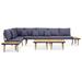 George Oliver Patio Furniture Set Patio 7-Seater Sofa w/ Table Solid Acacia Wood Wood/Metal in Gray | Wayfair 0E44384E7B604B898952533859B4BDA9