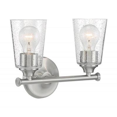 Nuvo Lighting 67216 - 2 Light 120 volt Brushed Nickel Vanity Light Fixture (BRANSEL 2 LIGHT VANITY)