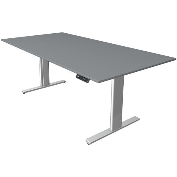 Kerkmann Höhenverstellbarer Steh-Sitz-Tisch (elektrisch) »Move 3« 200 cm / 100 tief grau, 200x120x100 cm