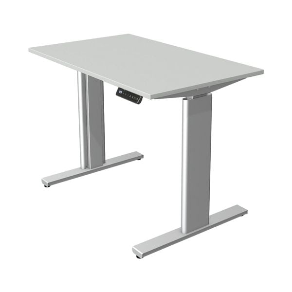 Kerkmann Höhenverstellbarer Steh-Sitz-Tisch (elektrisch) »Move 3« 100 cm / 60 cm tief grau, 100x120x60 cm Image