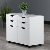 Inbox Zero Crandon 4 Or More. -Drawer Storage Cabinet Wood in White | 26.3 H x 32.13 W x 15.98 D in | Wayfair A4443460DDF84163BB1014BD62928E3D