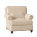 Armchair - Bradington-Young Carrado 40" Wide Armchair Genuine Leather/Fabric in Brown | 38 H x 40 W x 41 D in | Wayfair