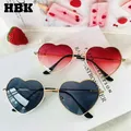 HBK-Petites lunettes de soleil rouges en forme de cœur pour hommes et femmes sexy bonbons design