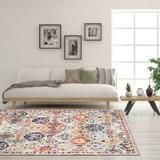 Blue/Gray 168 x 120 x 0.8 in Area Rug - Bungalow Rose Drogo Oriental Orange/Navy/Gray Area Rug Polypropylene | 168 H x 120 W x 0.8 D in | Wayfair