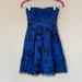 American Eagle Outfitters Dresses | American Eagle Blue Strapless Dress | Color: Black/Blue | Size: 00