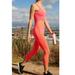 Free People Pants & Jumpsuits | Free People Neon Coral High Rise Infinity Leggings | Color: Pink | Size: Xs