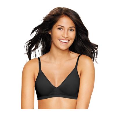 Plus Size Women's Ultimate Comfy Support ComfortFlex Fit Wirefree Bra by Hanes in Black (Size L)